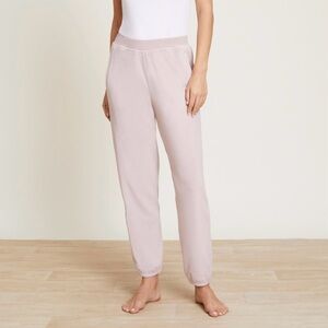 Barefoot Dreams LuxeChic Jogger in Faded Rose Small Velvet Velour Track Pant